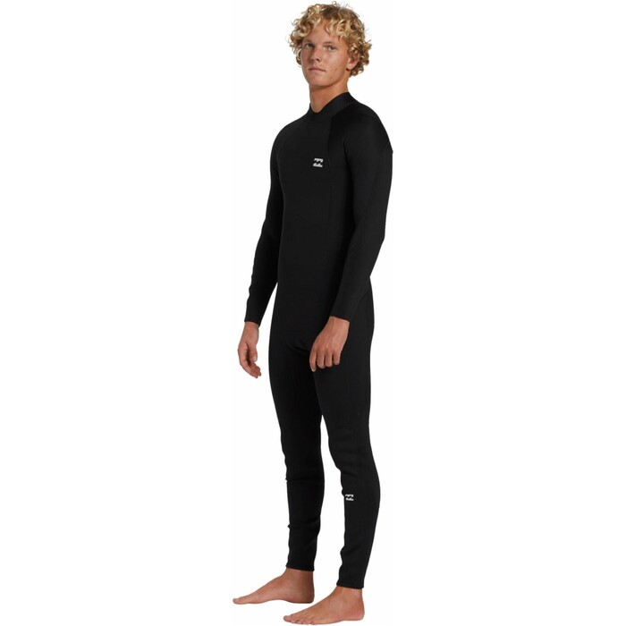 2024 Billabong Men Foil 4/3mm Back Zip Wetsuit ABYW100235 - Black